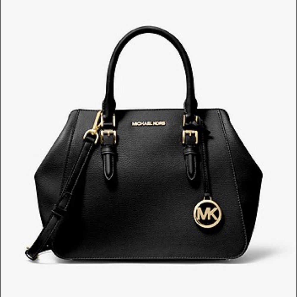 Michael Kor’s Charlotte Leather satchel black
